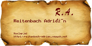 Reitenbach Adrián névjegykártya